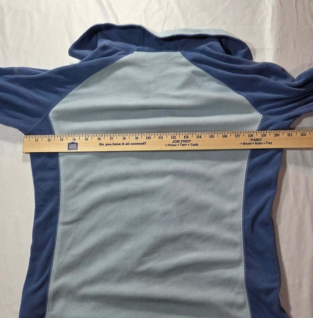 Columbia Fleece Quarter Zip Pullover Size L Blue Two-Tone - Picture 4 of 5